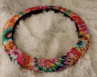 Fully Lined All-Weather Mad About Mod * Tie Dye *  Steering Wheel Cover