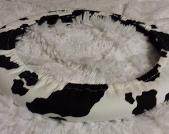 Fully Lined All-Weather So Cute! Dairy Cow Print! * Steering Wheel Cover * Farm Country Fabulous