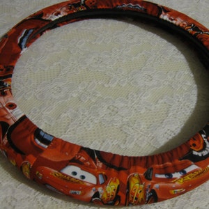 Last One Fabric Retired Fan Favorite Fully Lined All weather Disney Pixar Cars Steering Wheel Cover Lightening Mcqueen Etsy