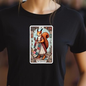 Camiseta de acolchado - Camiseta con carta del tarot - Regalo de acolchado para Navidad - Camiseta de costura para mujer - Camiseta para amantes de la costura - Camiseta de patchwork