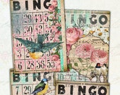 Printable Bingo Cards Junk Journal Journaling Cards Ephemera Pack, One Fine Day