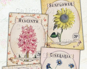 Printable Flower Seed Packets Ephemera Pack