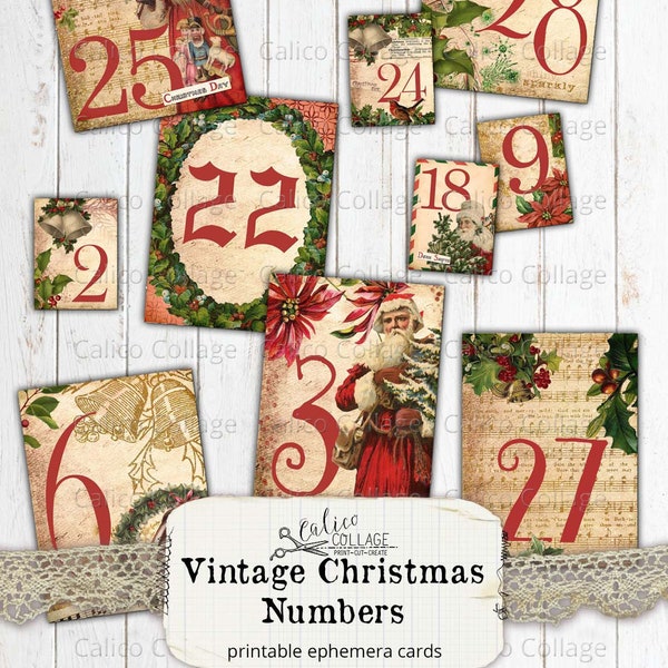 Advent Numbers - Etsy