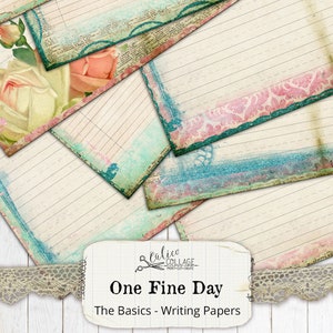 Junk Journal Kit, Junk Journal Lined Pages, One Fine Day