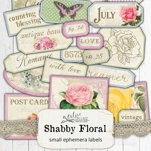 Printable Small Ephemera Vintage Label Ephemera Digital Junk journal Scrapbooking Journal Supplies | 81