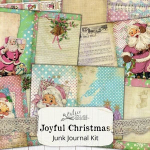 Christmas Scrap Pack Xmas Stationery Holiday Ephemera Junk Journal Kit Scrapbooking Kit Journal Supplies Junk Journal Bundle