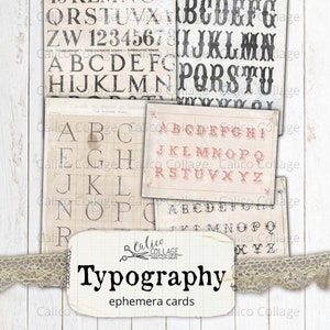 Papier numérique typographique, Steampunk Junk Journal Ephemera Pack, feuille de collage industriel imprimable, Scrapbook Vintage Bullet Journal