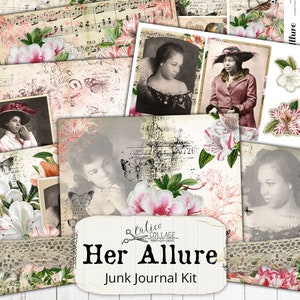 African American Junk Journal Kit, Her Allure Ephemera Pack