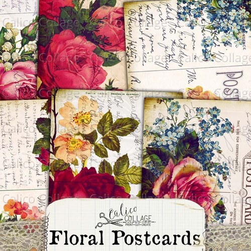 Paper Ephemera Paper Instant Download Vintage Flower Art Printable ...