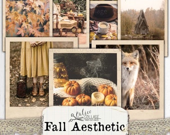 Autumn Photos for Junk Journals, Printable Vintage Fall Snapshots, Faded Photographs, Fall Aesthetic, Autumn Ephemera, Fall Ephemera