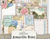 Cottage Rose Junk Journal Kit, Digital Floral Ephemera Kit, Shabby Chic Journaling Supplies, Cottagecore Ephemera, Vintage Prairie Scrapbook