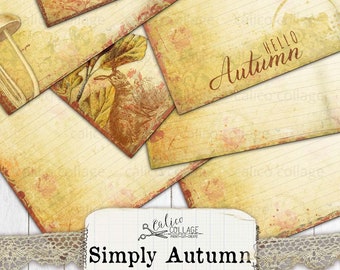 Autumn Junk Journal Pages, Papers, Fall Ephemera, Journal Supplies, Vintage Fall, Junk Journal Kit, Printable Simply Autumn, Nature, Vintage