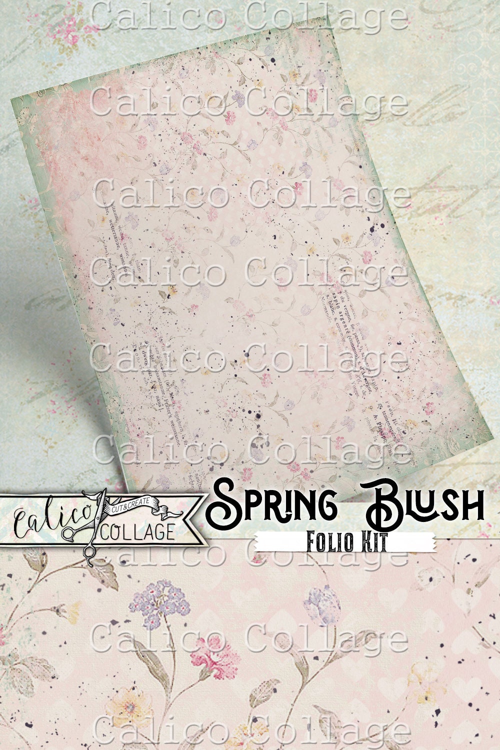 Junk Journal Folio, Printable Junk Journal Kit, Spring Blush - Etsy