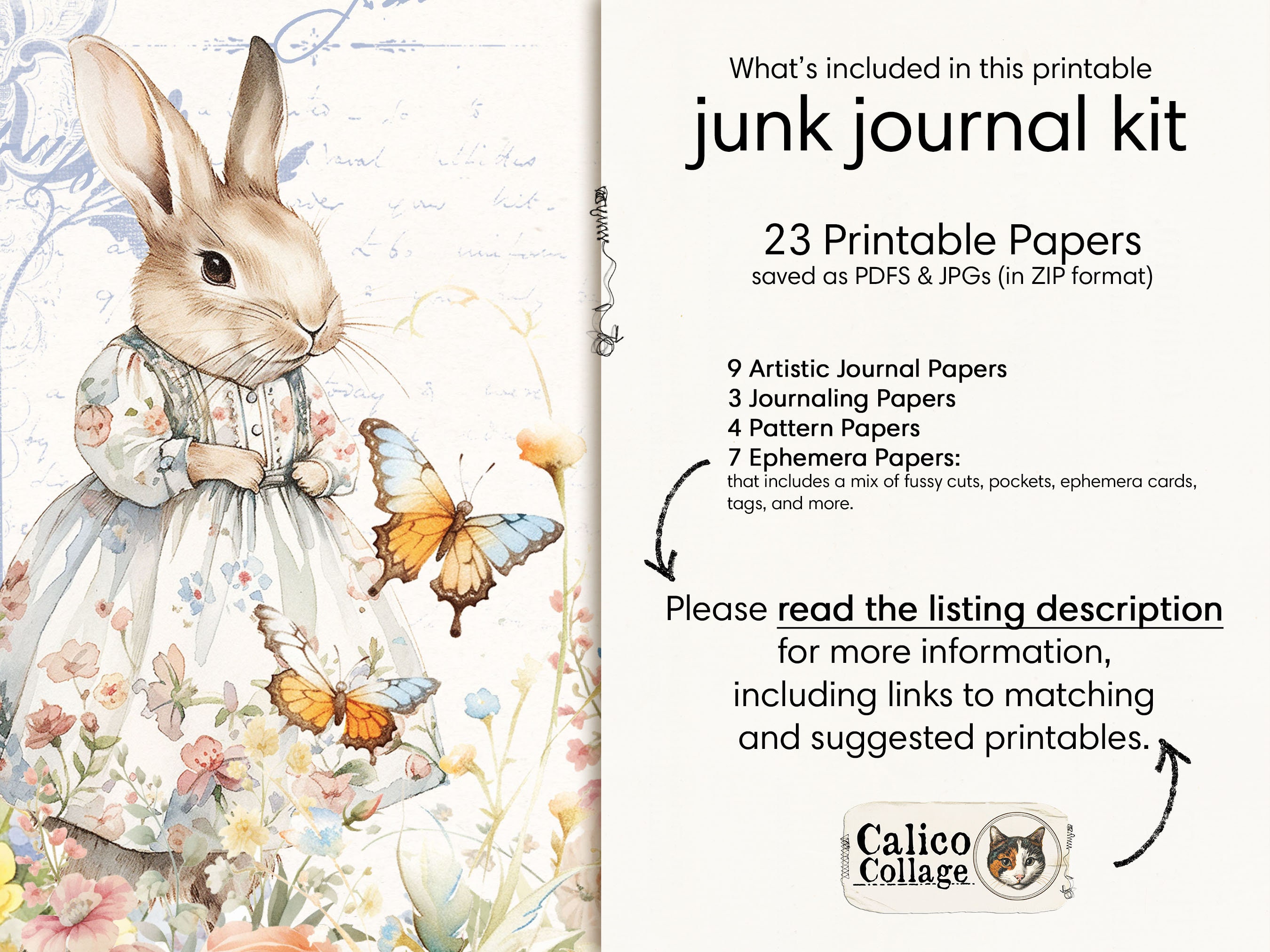 Beatrix Potter Inspired Junk Journal Kit, Peter Rabbit and Friends Junk ...