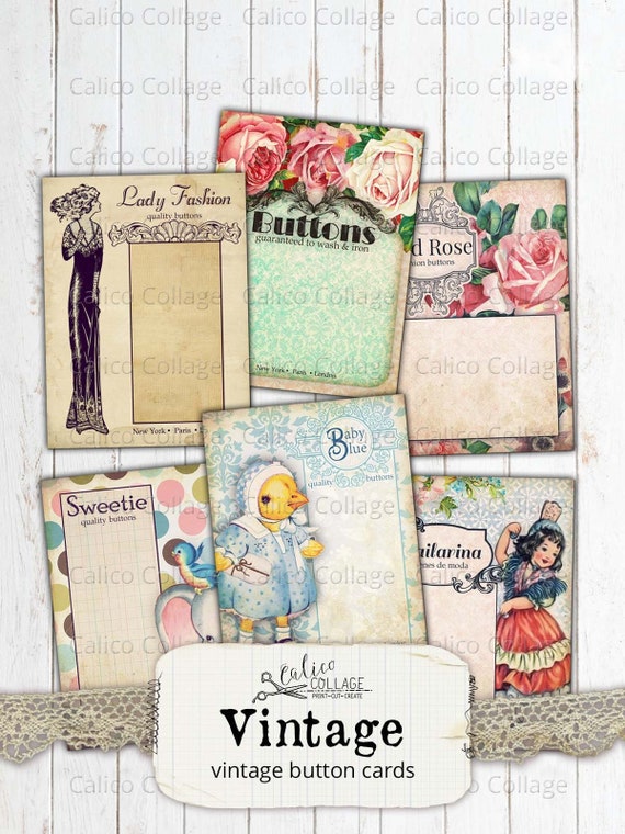 stationery. Assorted Postcards junk journals Digital Download