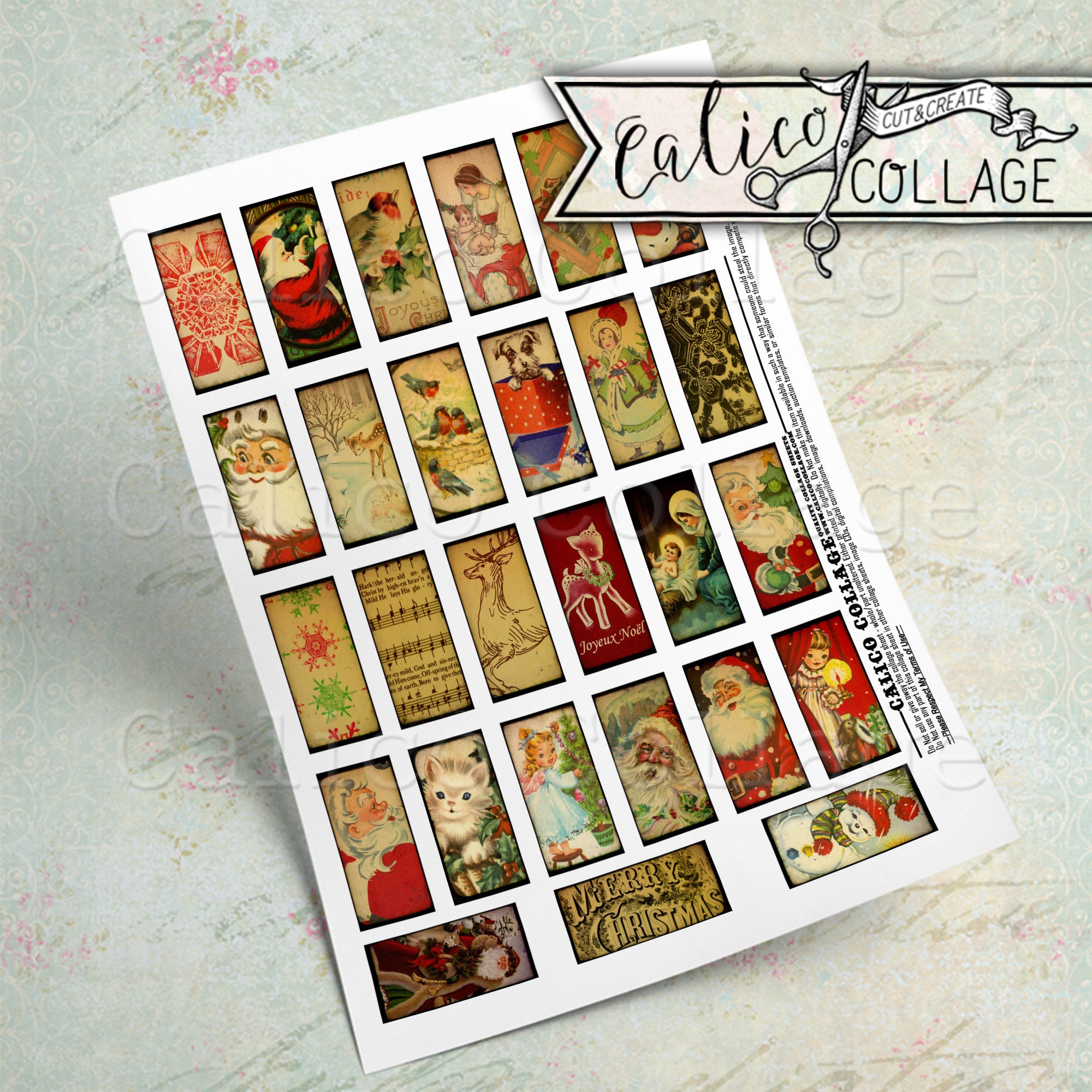 Printable Vintage Holiday Ephemera Pack Junk Journal Kit Etsy