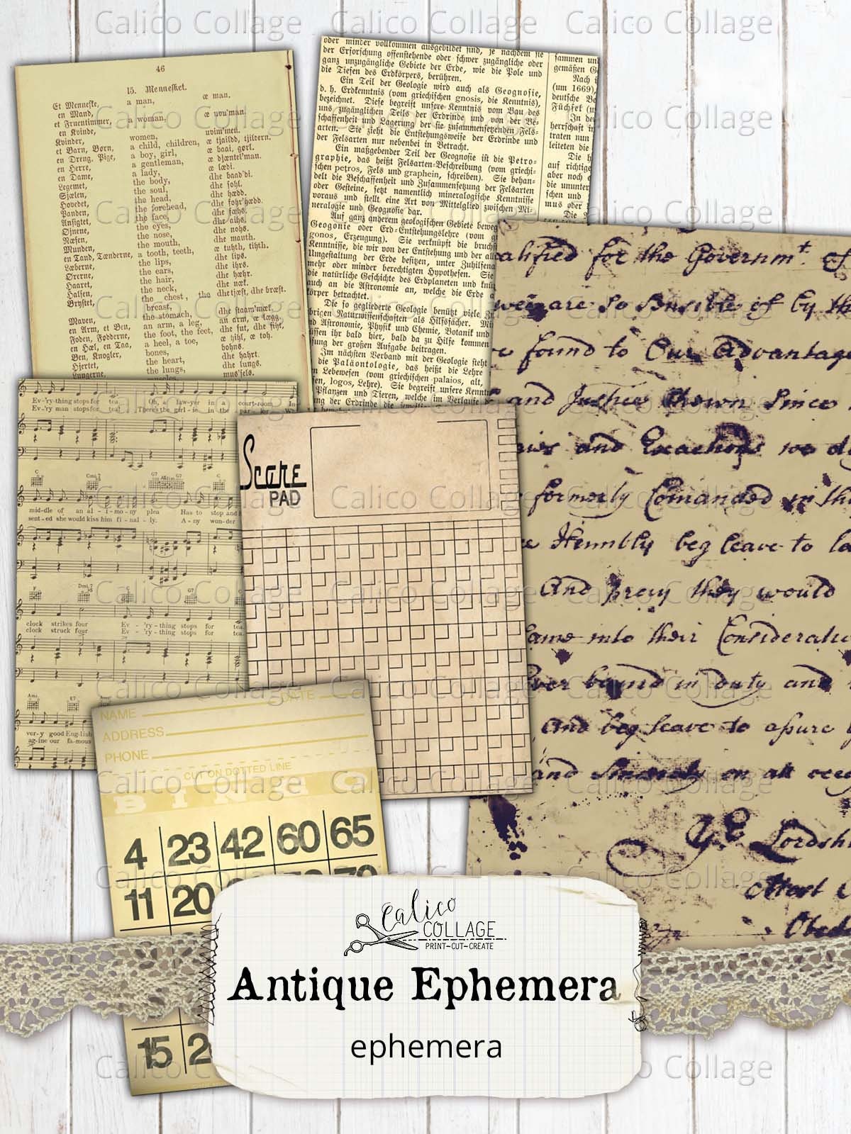 Paper Ephemera Paper Paper & Party Supplies Digital Stationery