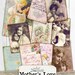 Mothers Love Printable Junk Journal Ephemera Pack, Journal Supplies, Vintage Mothers Day Ephemera Cards, Digital Paper Scrapbook Prints 