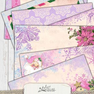 Junk Journal Kit Candy Christmas, Printable Journal Supplies,