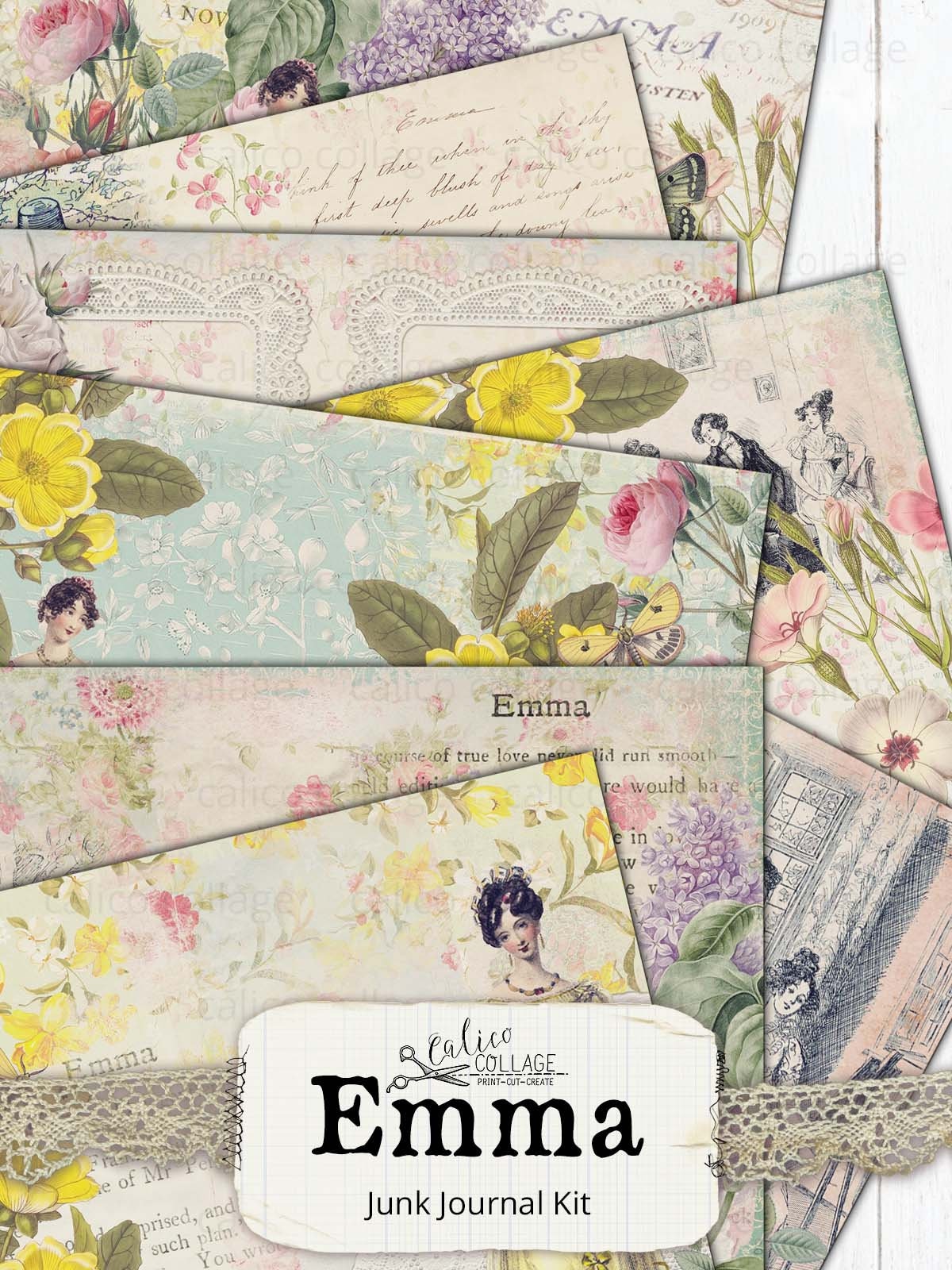 Jane Austen Printable Junk Journal Kit Regency Ephemera - Etsy