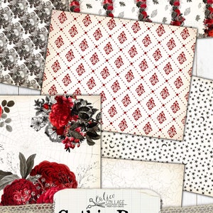 Gothic Halloween Junk Journal Printable, Gothic Rose Ephemera Pack ...