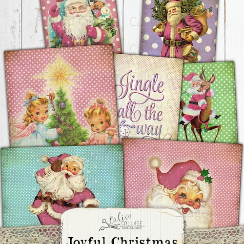 Christmas Junk Journal Kit Ephemera Pack Printable Joyful - Etsy