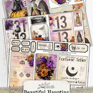 Printable Halloween Ephemera Pack Junk Journal Kit Vintage Gothic Junk ...