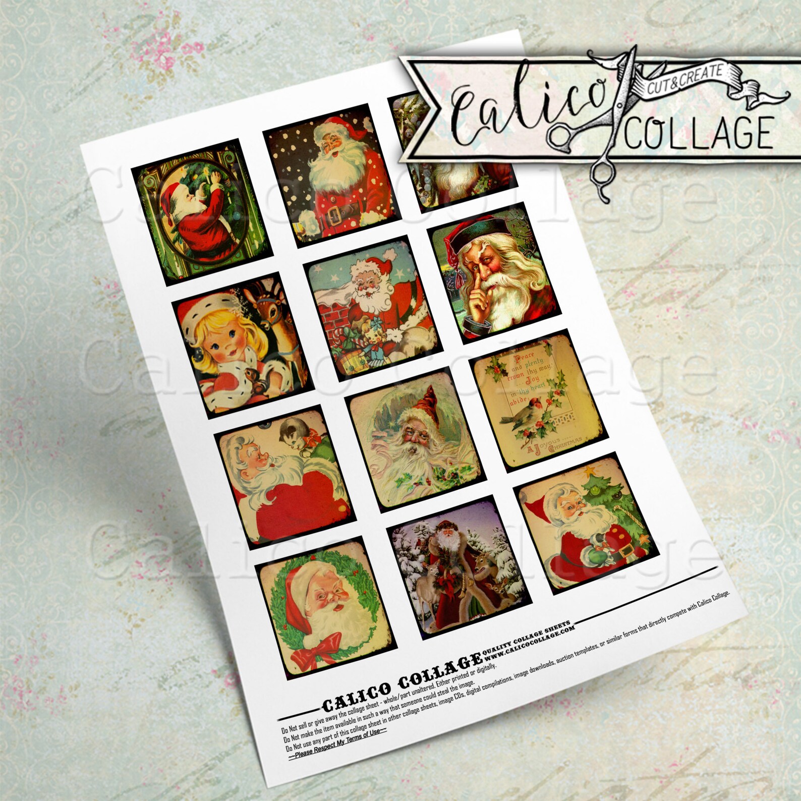 Printable Vintage Holiday Ephemera Pack Junk Journal Kit Etsy