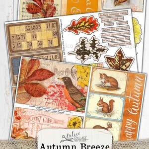 Printable Autumn Ephemera Pack, Junk Journal Kit Vintage Fall ...
