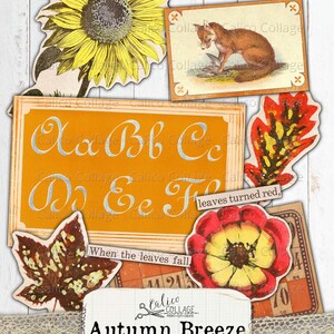 Printable Autumn Ephemera Pack, Junk Journal Kit Vintage Fall ...