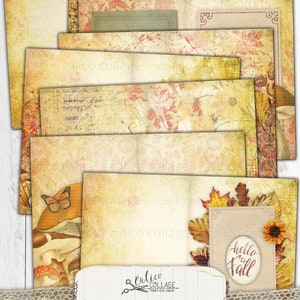 Simply Autumn Junk Journal Kit, Printable Vintage Ephemera, Digital ...