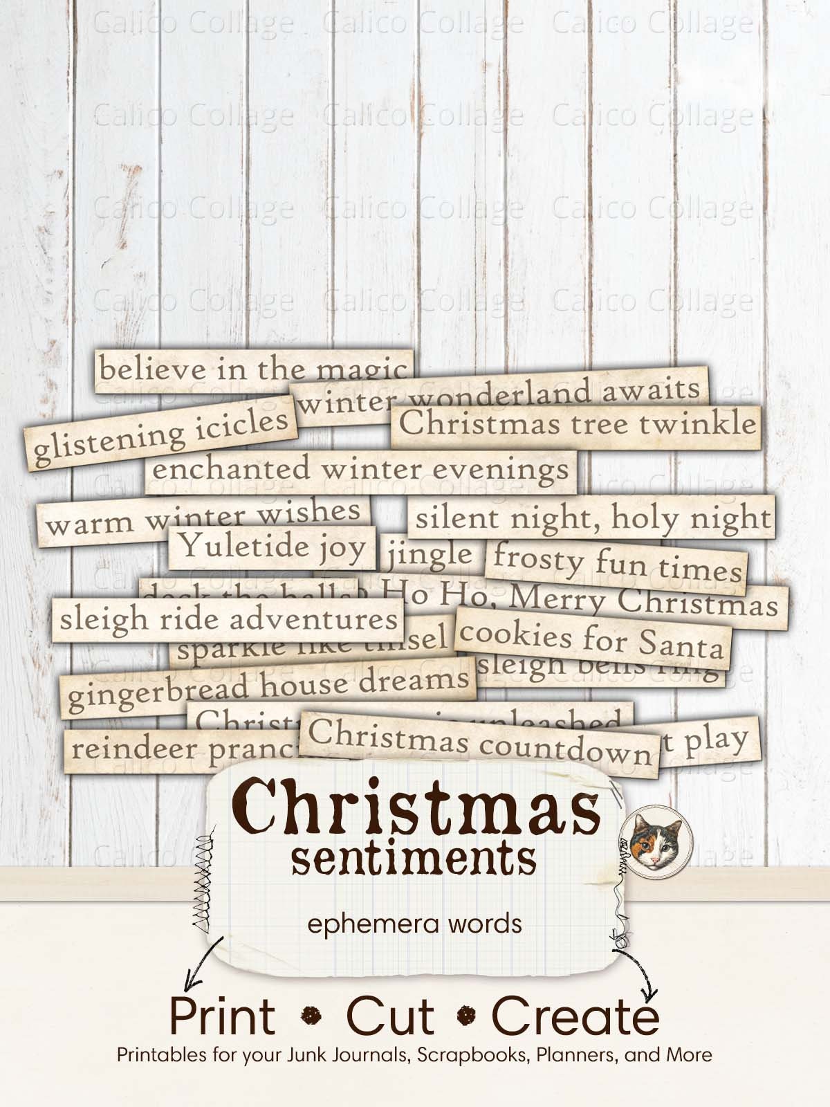 christmas-sentiments-junk-journal-words-christmas-ephemera-words-printable-ephemera-digital-download-collage-sheet-junk-journal-kit-etsy