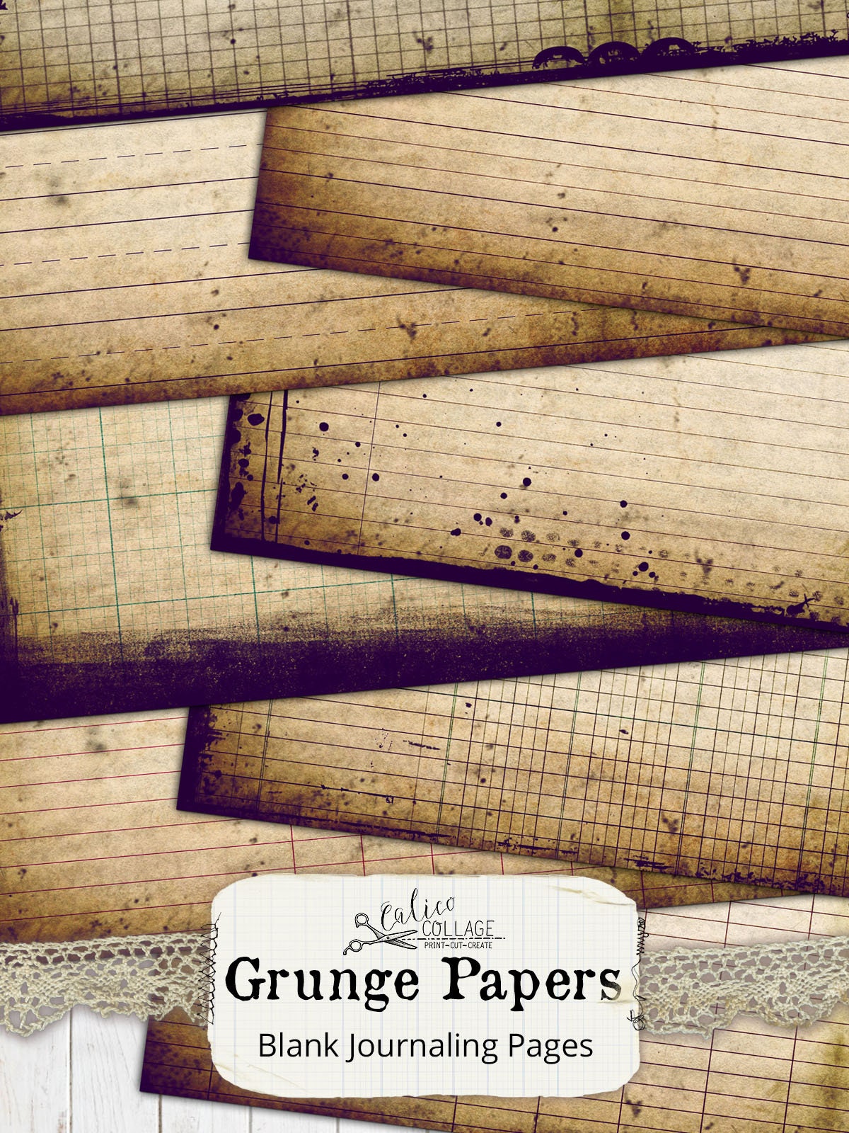 Printable Blank Journaling Pages Junk Journal Supplies - Etsy
