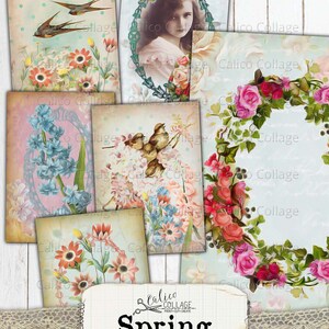 Printable Junk Journal Supplies, Spring Ephemera, Digital Paper ...
