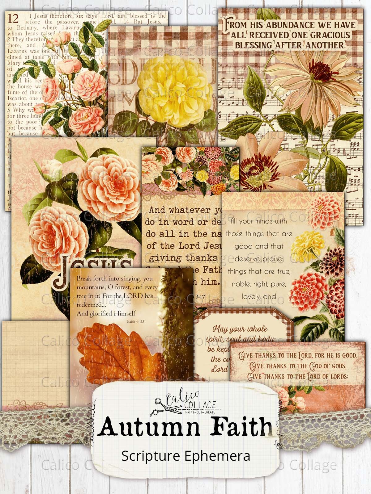 Autumn Faith Junk Journal Ephemera Pack Prayer Journal - Etsy