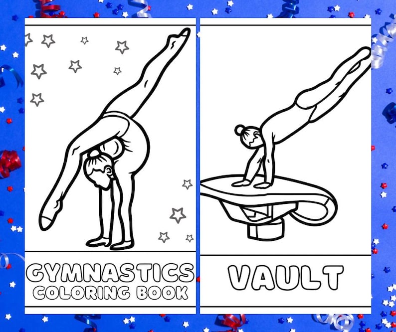 Gymnastics Coloring Book Pages 6 Sheets - Etsy