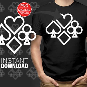 Design digitale divertente per abito da poker, download del design per maglietta, idea regalo per giocatore di carte, design per tazza in formato PNG, pronto per la sublimazione, uso commerciale, file PNG