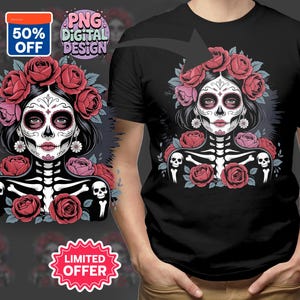 Dia De Los Muertos Png 2025, Digital Download Svg File,Sugar Skull Girl Png,Day Of The Dead Art,Dia De Los Muertos Png 2025,Calavera SVG