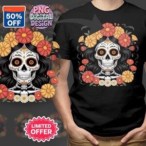 Dia De Los Muertos Png 2025, Svg, Digital Download, Sugar Skull Svg, Floral Skull Png, Day of the Dead, Dia De Los Muertos Png 2025,Digital