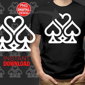 Cute Poker Design 2025, Poker Symbols Design, Digital Download, Spades Hearts Club, T-Shirt Mug Design, Card Games Clipart, Poker Night Art