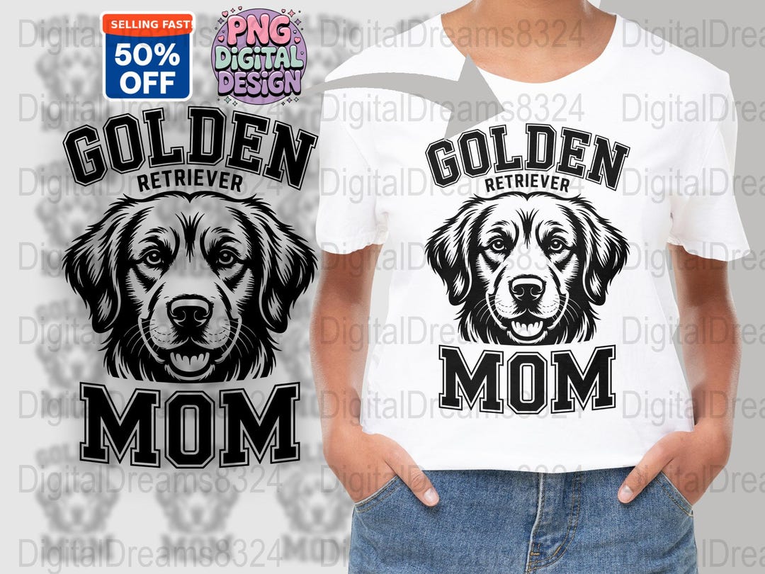 Golden Retriever Mom Png, Dog Lover Design Svg, Dog Mom Design Png ...