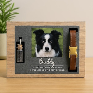 Custom Memorial Dog Collar Holder Custom Wood Pet Urn Memorial Pet Collar Holder Custom Cat Urn Personalized Pet Urn Dog Memorial Gifts