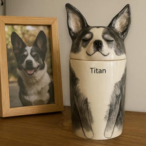 Custom Dog Urn Dog Portrait Urn Personalized Pet Urn Pet Portrait Urn Special Memory Dog Urn Pet Urn Made To Order