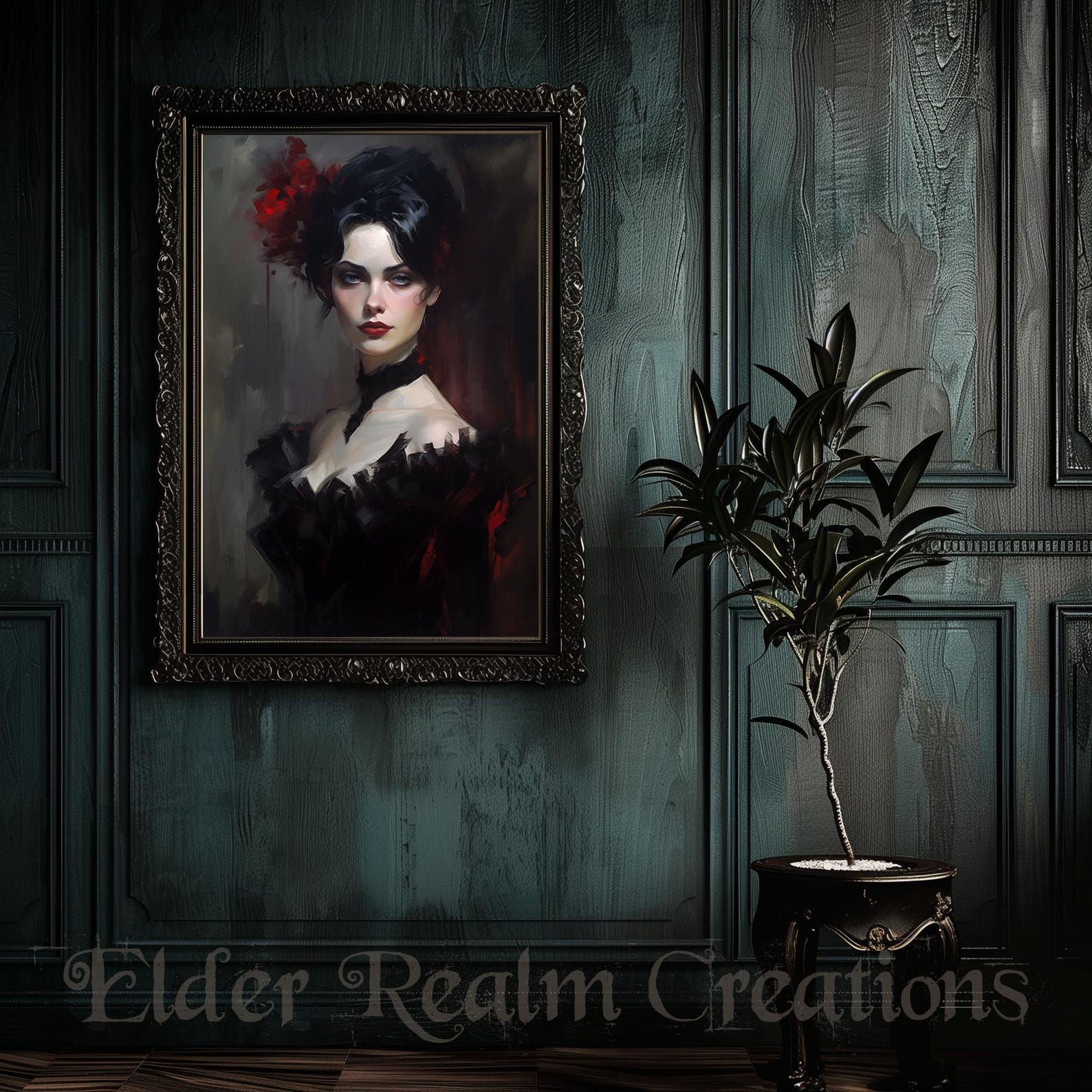 Contemptuous Stare # Digital Art for Download. Highborn Vampire Lady ...