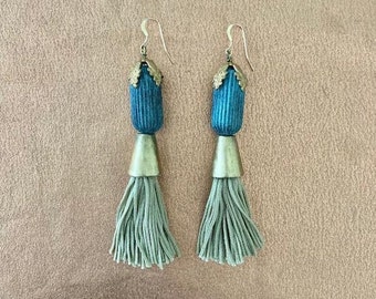 Sage Tassel Earrings