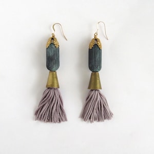 Lavender Tassel Earrings