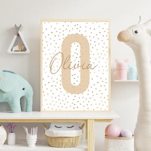 Gepersonaliseerde meisjesnaam kinderkamermuurkunst | Aangepast afdrukbaar babynaambordje | Bloemen kinderkamerdecoratie | Kunst op de babykamer voor meisjes | Direct downloaden