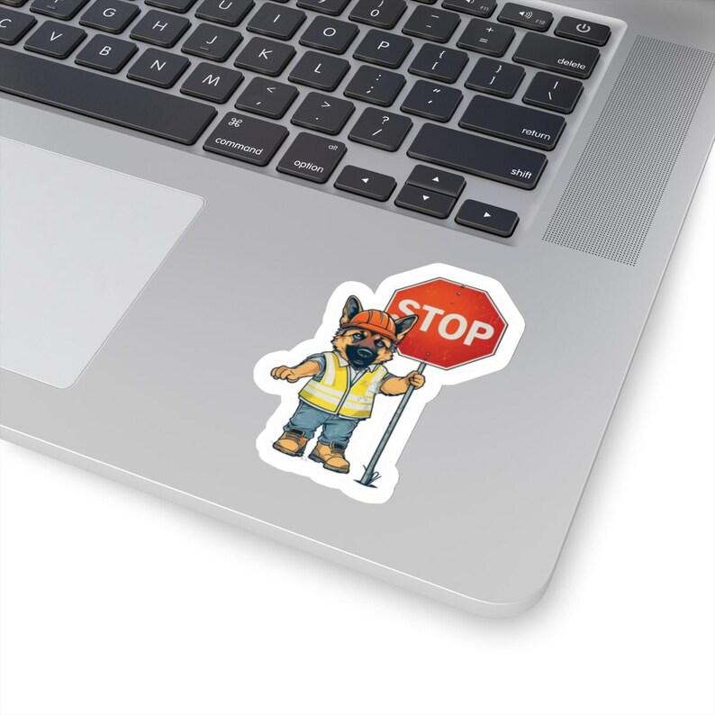 Funny Stickers, Blue Collar Stickers, Hard Hat Stickers, German Shepard