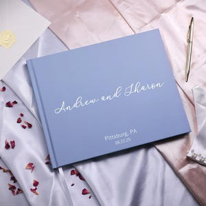 Personalized Wedding Guest Book: Modern Gold Foil Hardcover Album