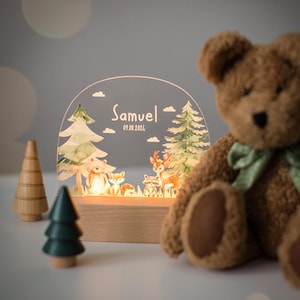 Night light kids, baby gift birth, baptism gift, baby gift personalized, easter gift, christening gift, birthday gift, bedside lamp